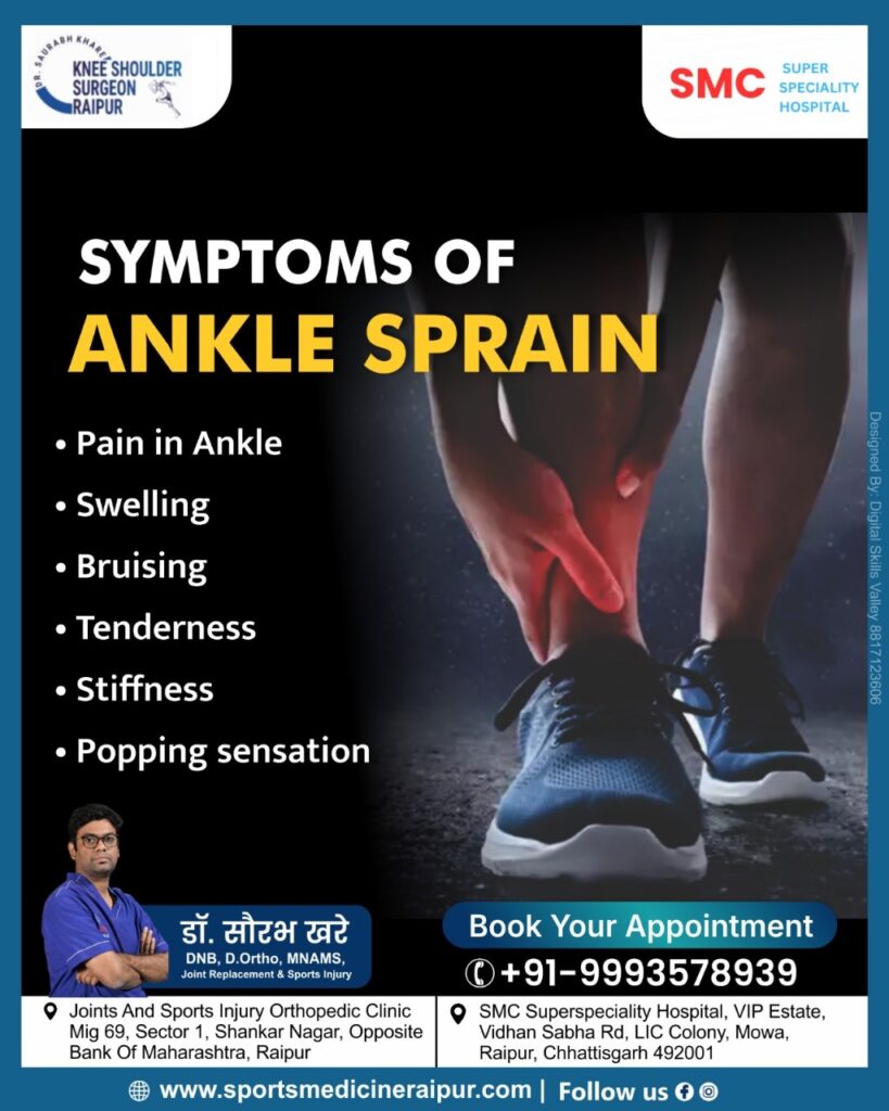 SYMPTOMS OF ANKLE SPRAIN